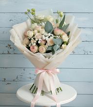 Букет цветов из:  Розы и Лизиантусы #REPLACE_PRED# Рощино Челябинская область