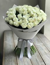 Букет 35 Белых роз в Рощино Челябинская область