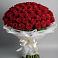 Букет 101 Красная роза Блэк Мэджик в Рощино Челябинская область