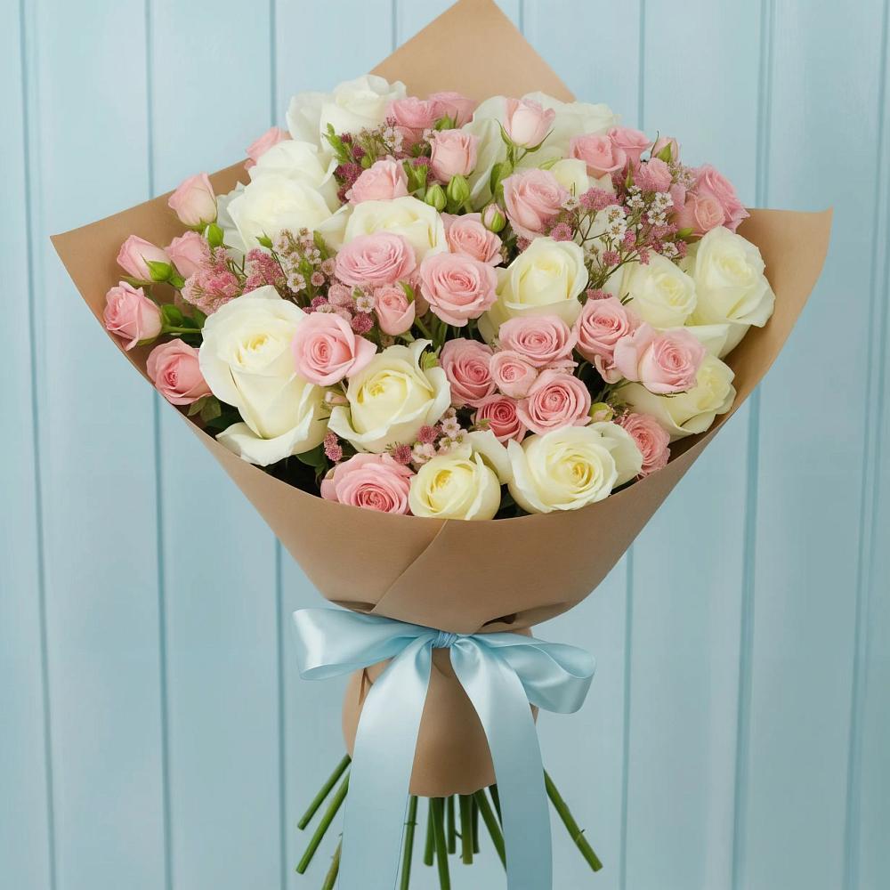 Букет цветов из: Розы в Рощино Челябинская область