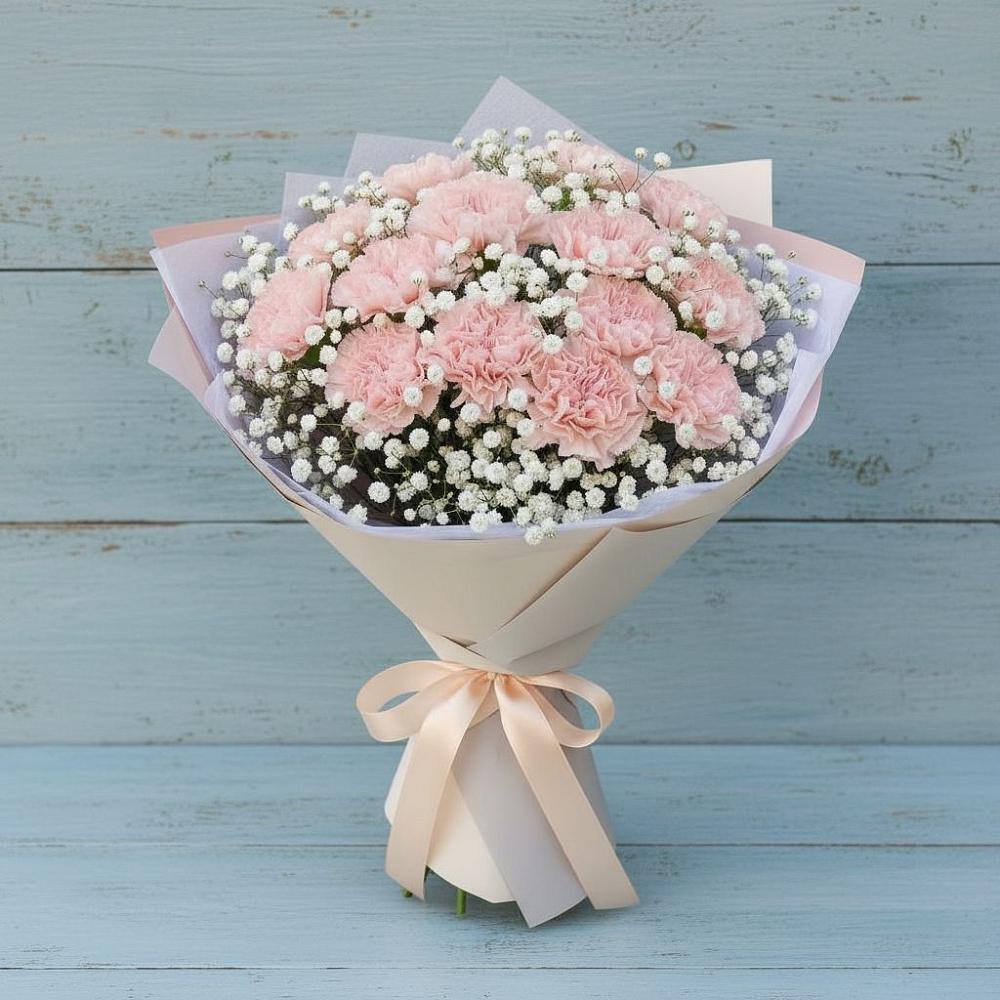 Букет цветов из: Гвоздики в Рощино Челябинская область