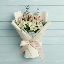 Букет цветов из:  Альстромерии в Рощино Челябинская область