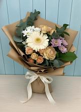 Букет цветов из:  Герберы и Хризантемы в Рощино Челябинская область