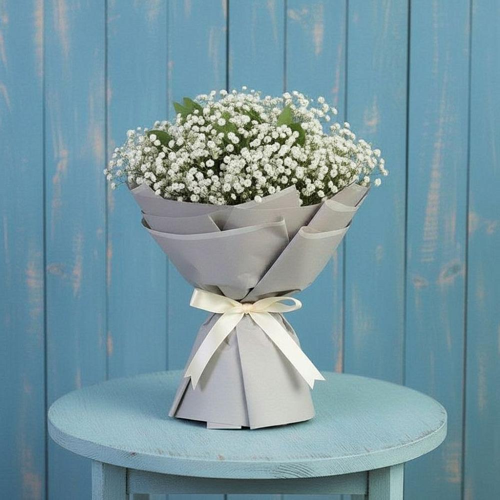 Букет цветов из: Гипсофила в Рощино Челябинская область