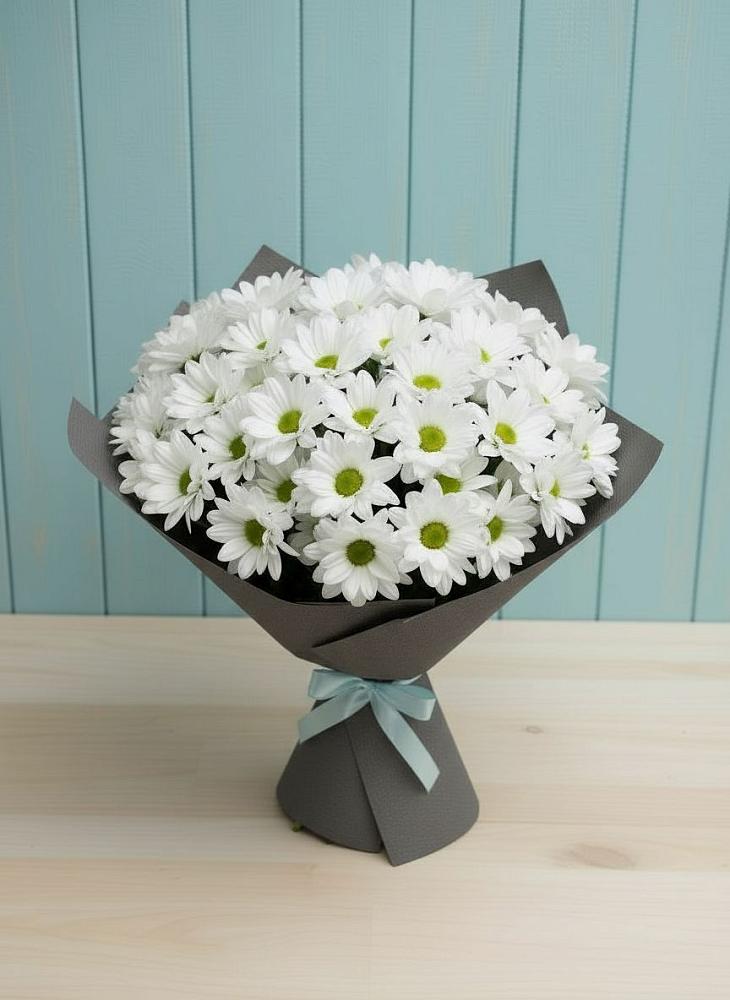 Букет цветов из: Хризантемы в Рощино Челябинская область