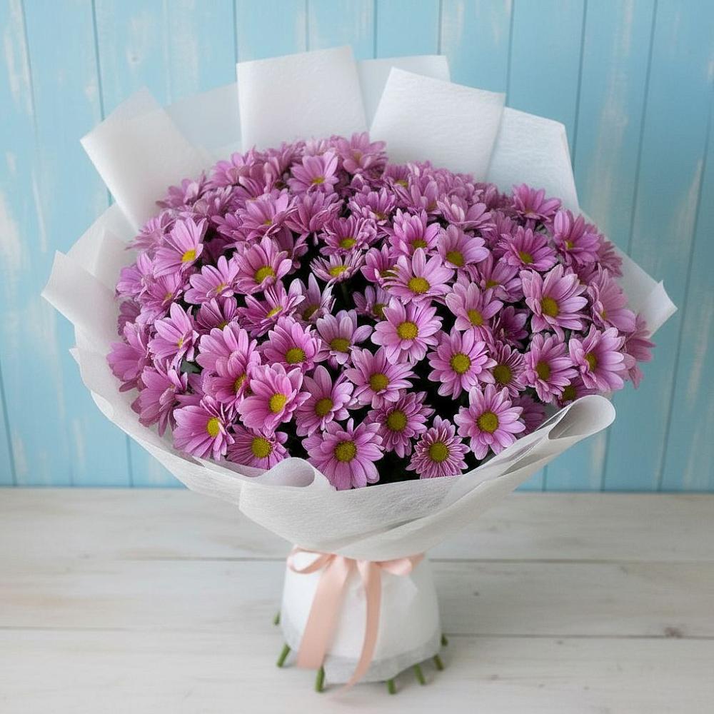Букет цветов из: Хризантемы в Рощино Челябинская область