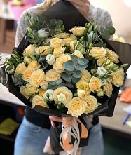 Букет цветов из:  Розы и Лизиантусы #REPLACE_PRED# Рощино Челябинская область