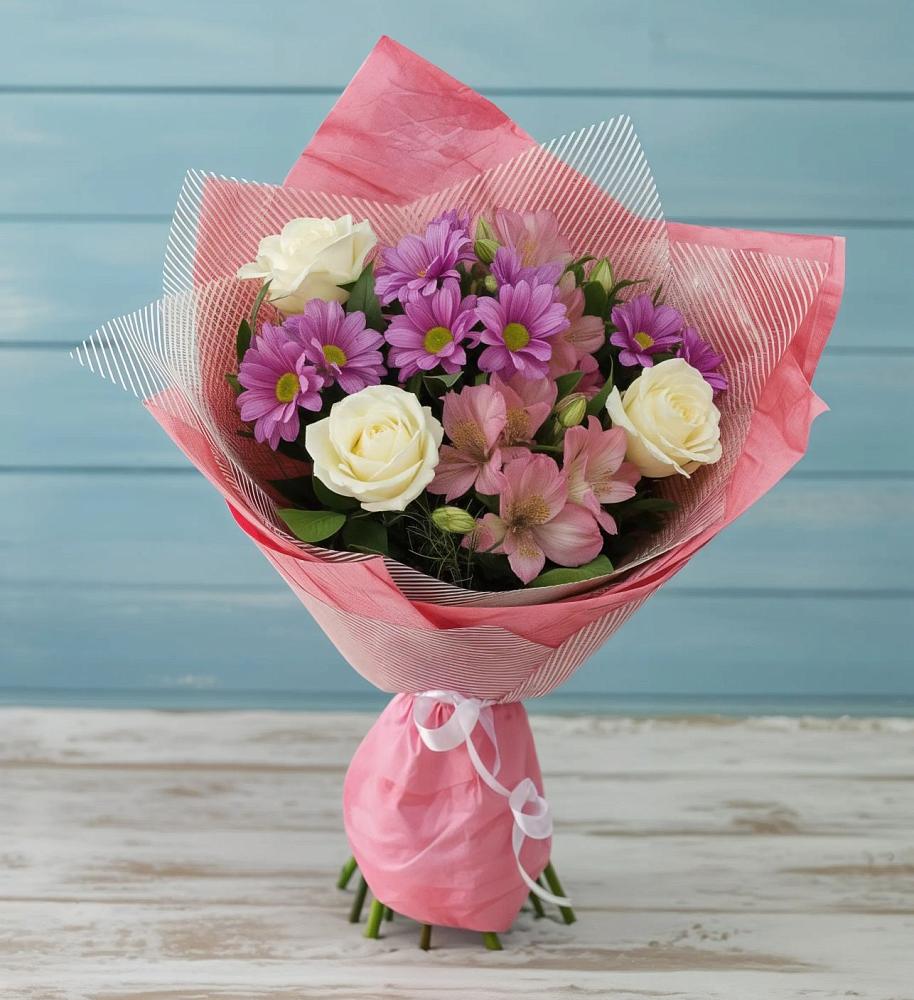 Букет цветов из: Герберы в Рощино Челябинская область