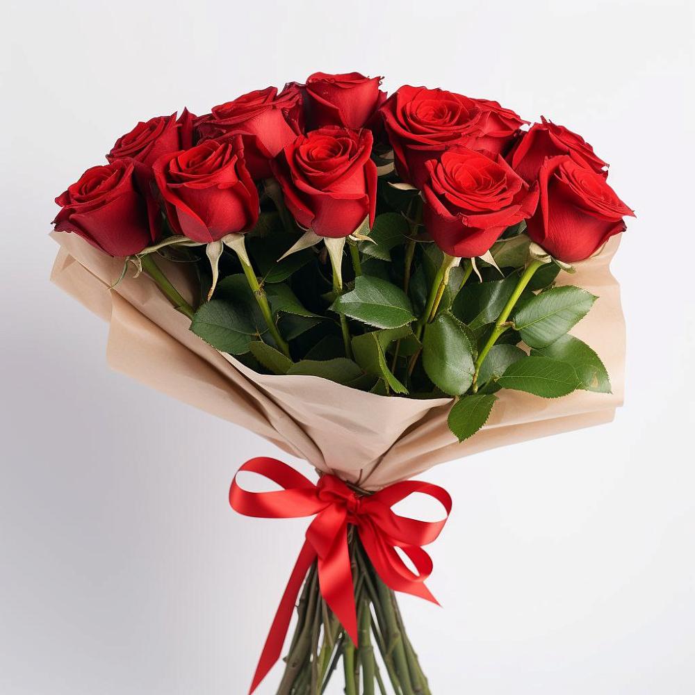 Букет 11 Красных роз Эдлесс Лав в Рощино Челябинская область